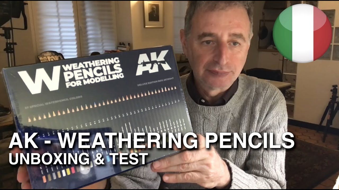 AK WEATHERING PENCILS - Unboxing & Test - In Italiano
