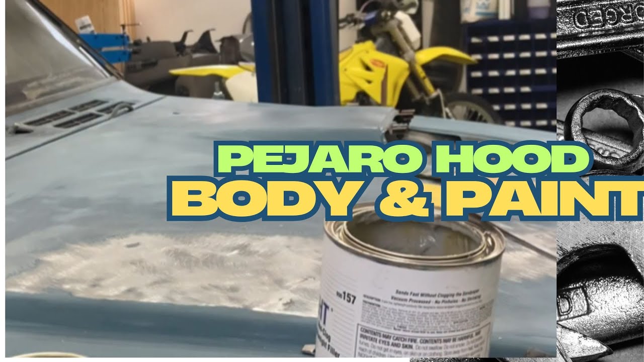 Body & paint repair on Pajero hood