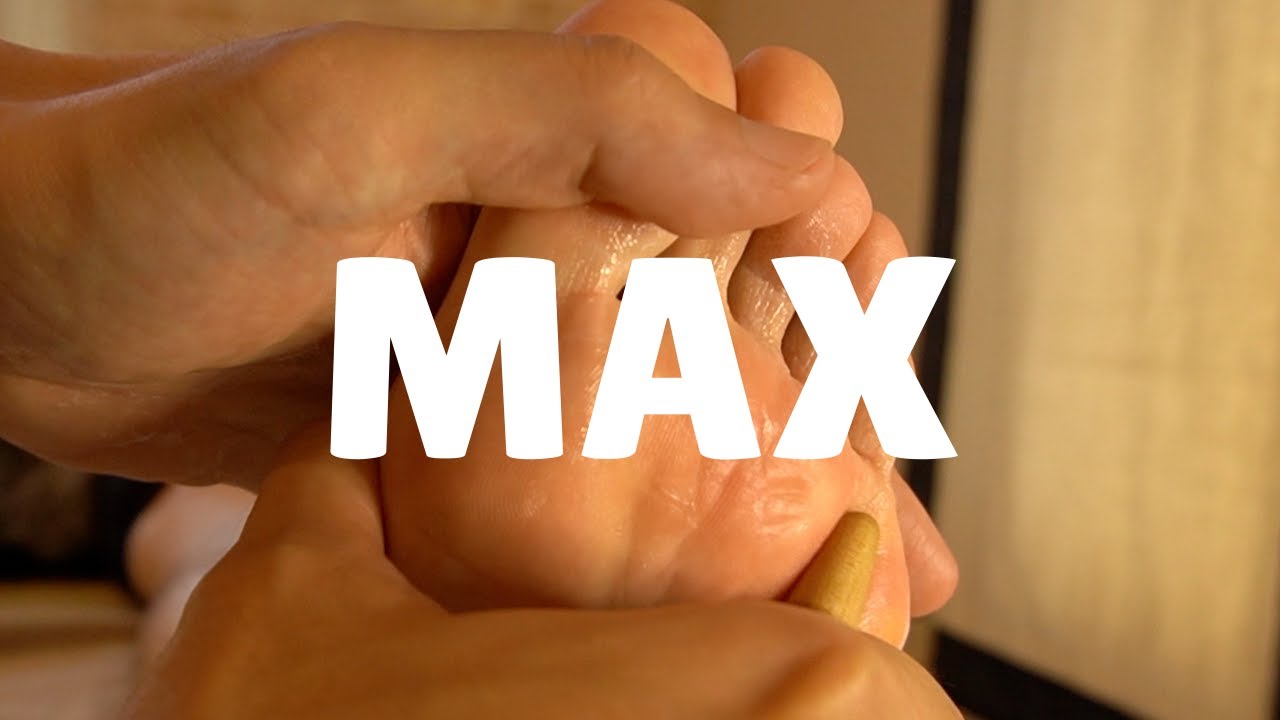MAX足つぼ | 僧帽筋と肺、胃腸系の反射区をごりごり