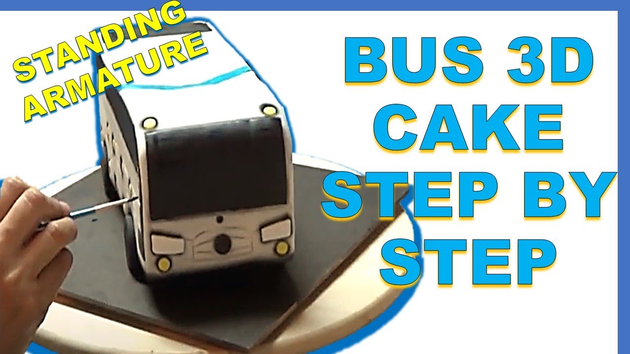 CAKE BUS STANDING ON THE WHEELS - TUTORIAL