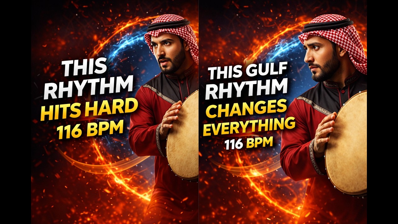 This Khaliji Rhythm at 116 BPM Feels Different | Live Gulf Percussion