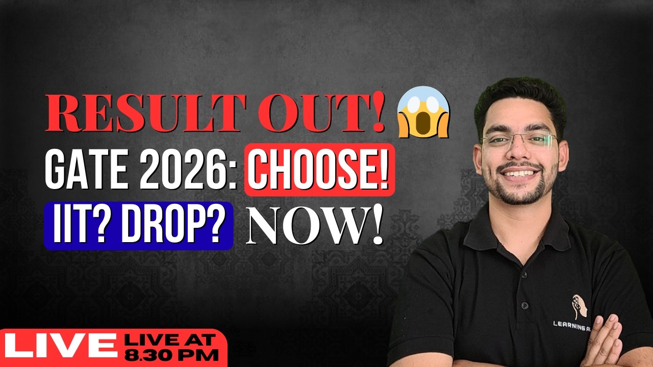 GATE 2026 RESULT OUT! IIT or NIT or DROP? Don't Ruin Your Future! 🚨