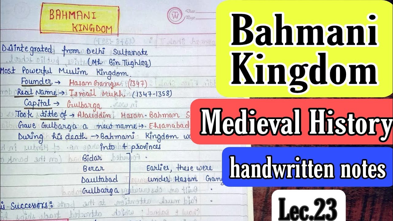 Bahmani Kingdom || All about its rulers || Medieval History || Lec.23 || An Aspirant !