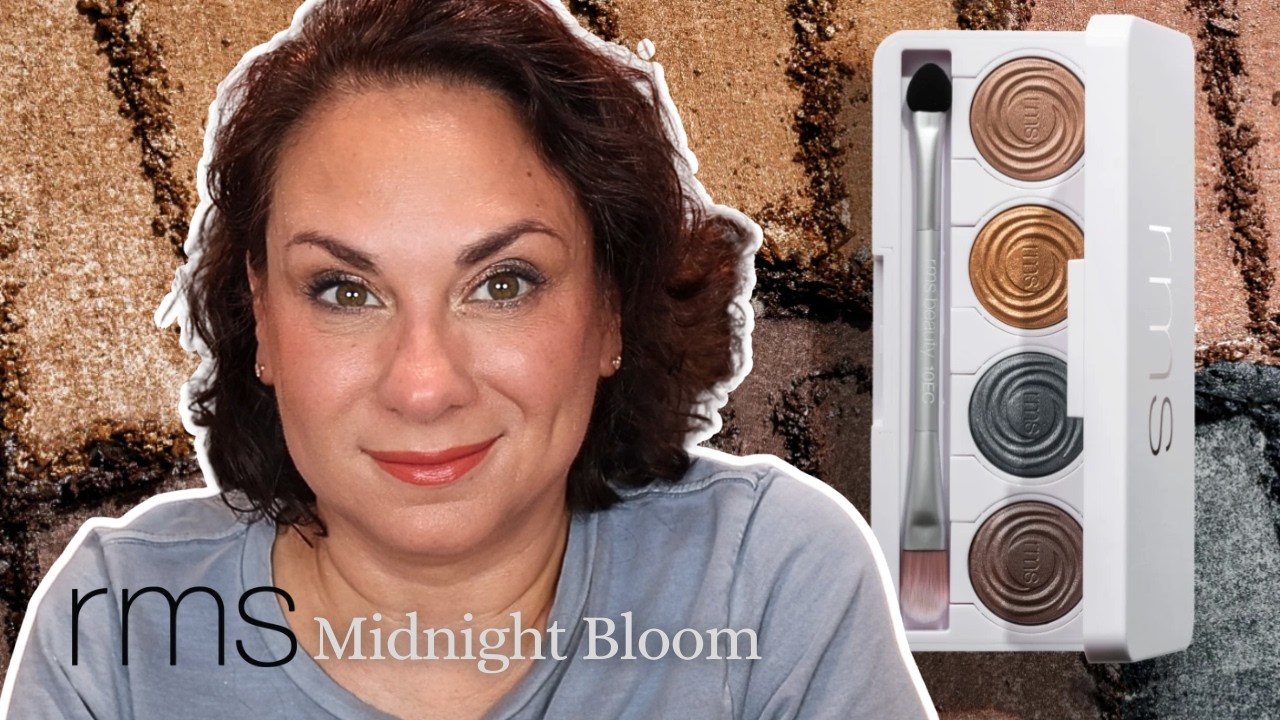 RMS Midnight Bloom Eyeshadow Quad 🌙 First Impressions + Full Face RMS GRWM
