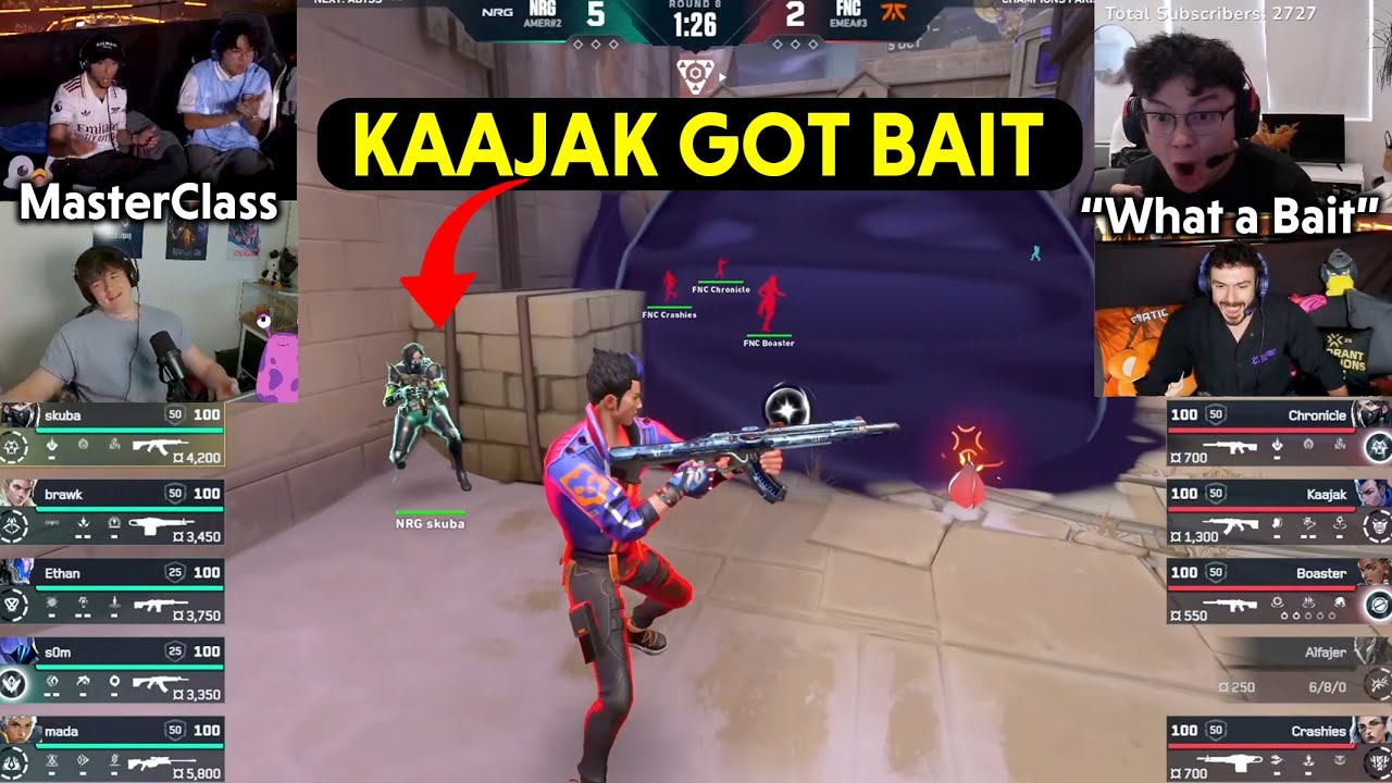 Streamers Impressed by NRG s0m & Skuba’s Bait Play vs Fnatic in VCT Grand Finals