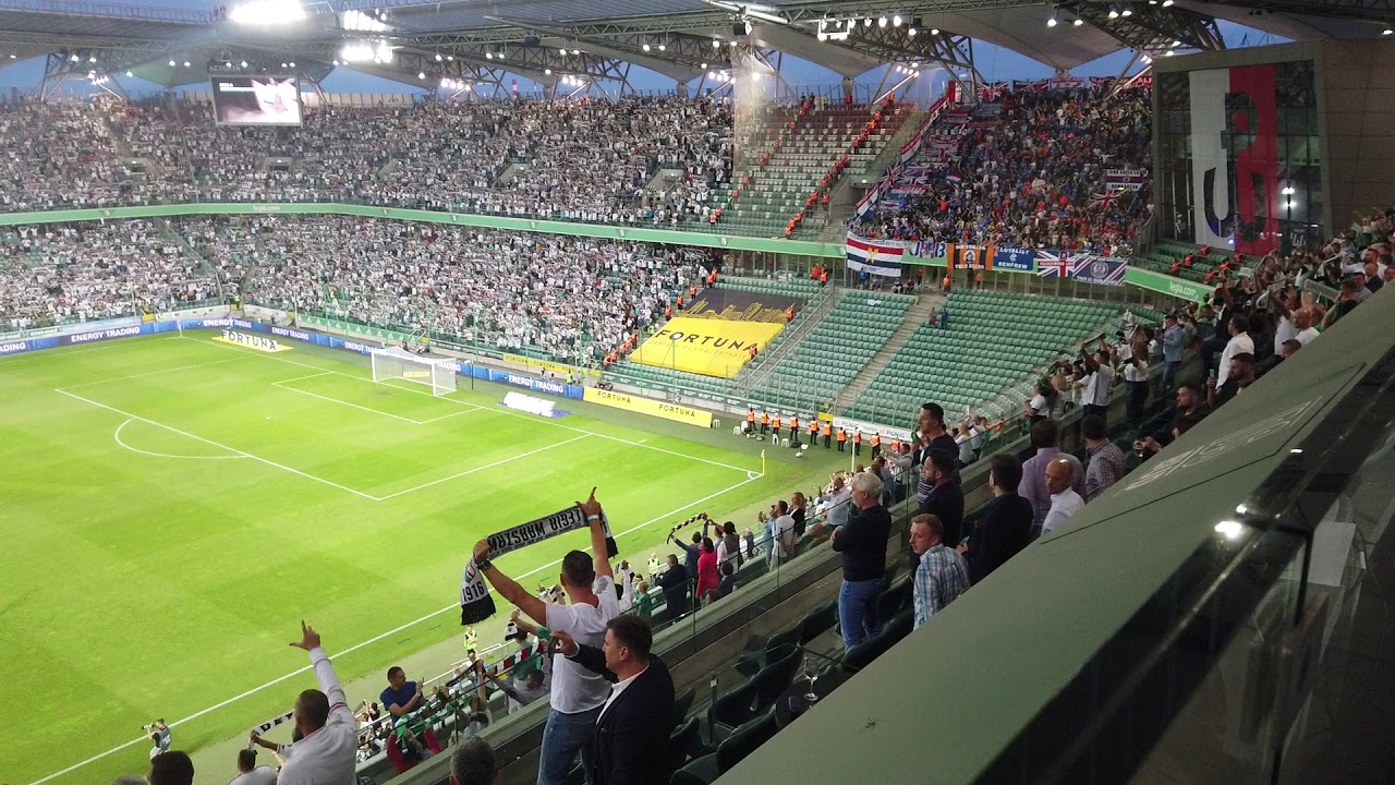 LEGIA WARSZAWA - RANGERS FC. Sen o Warszawie. Żyleta, trybuny. (22.08.2019)