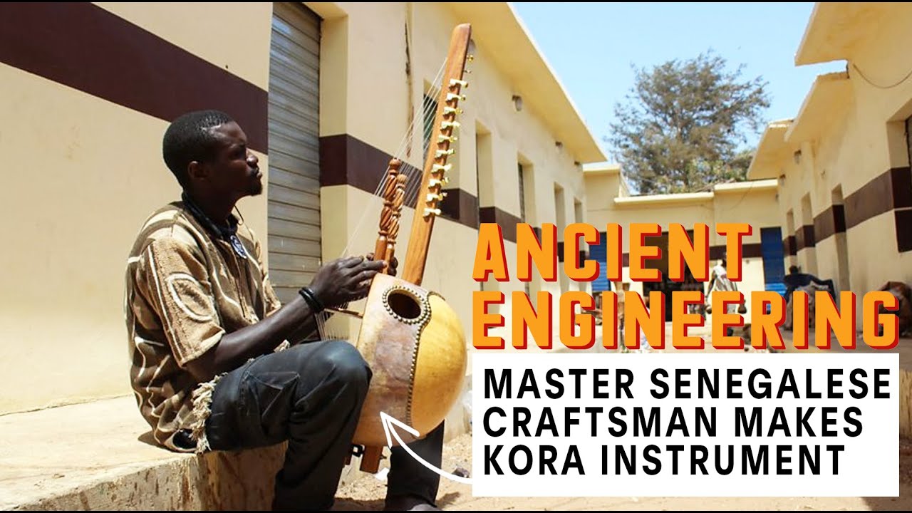 Handmade in Africa - Senegalese Craftsman Makes Traditional Kora Musical Instrument from Scratch
