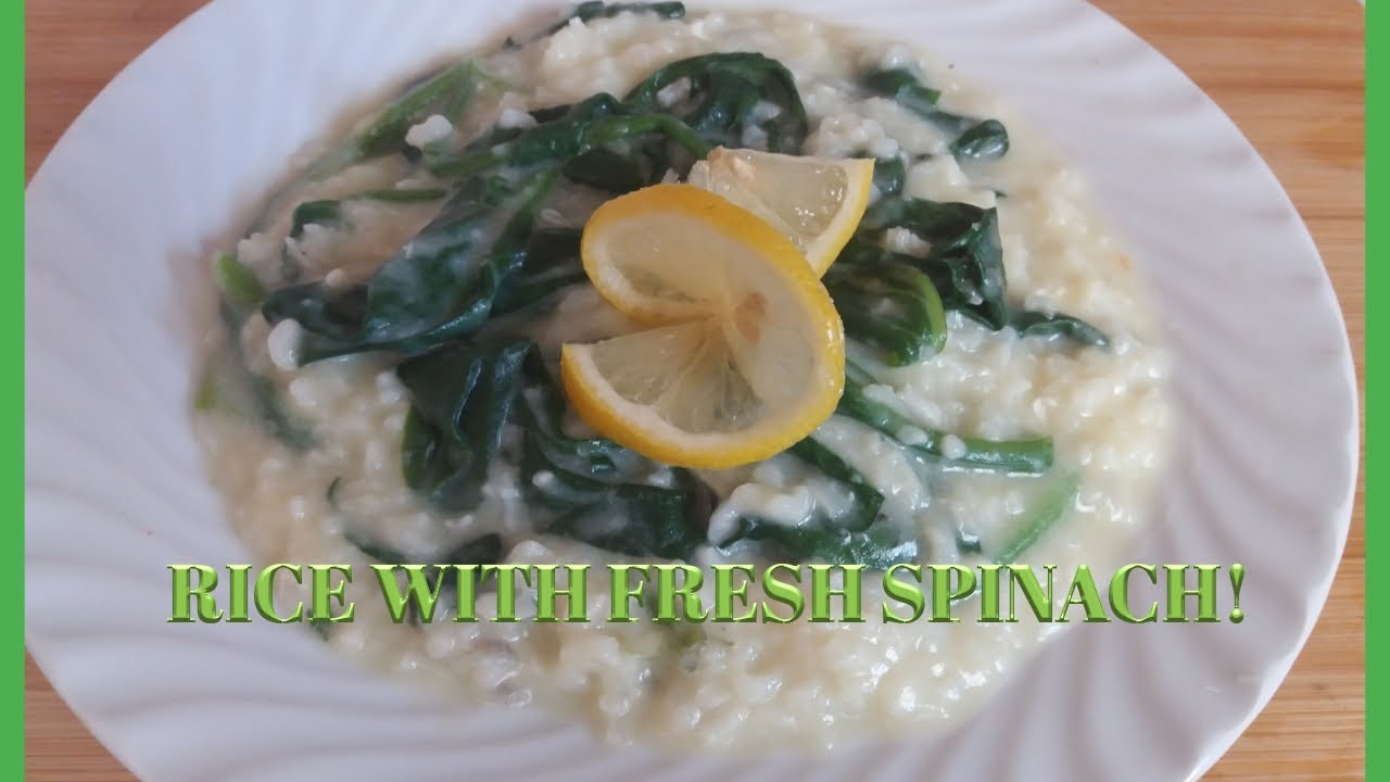 HOW TO COOK RICE WITH FRESH SPINACH @recipe2018 