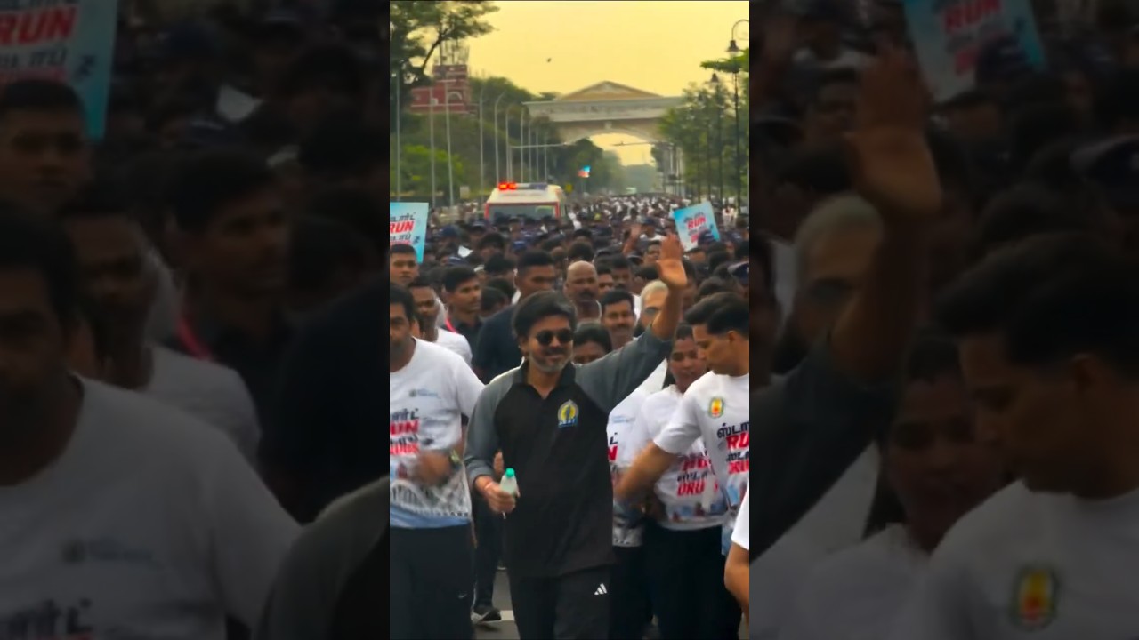 🔴EXCLUSIVE : CM Vijay from Drug Awareness run 😍🔥