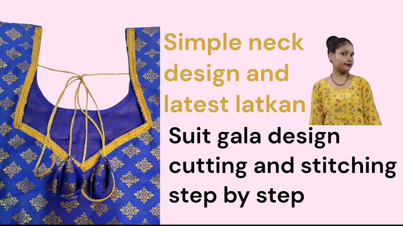 Kurti gala design cutting & stitching | latest kurti design with latkan | Easy sewing 