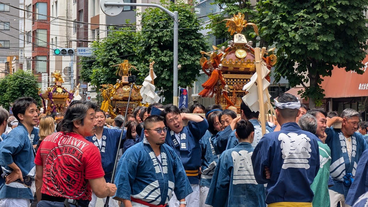 【高画質FHDお散歩ライブカメラ】第六天榊神社と銀杏岡八幡神社　令和七年　例大祭　町会神輿　【live camera】2025/06/01