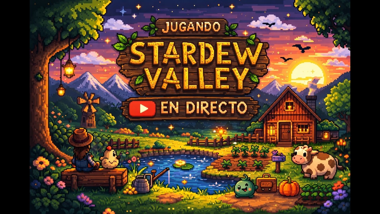 🔴 Stardew Valley en Vivo 🌙 Farming Nocturno, Relajación y Charlita | Granja Nueva