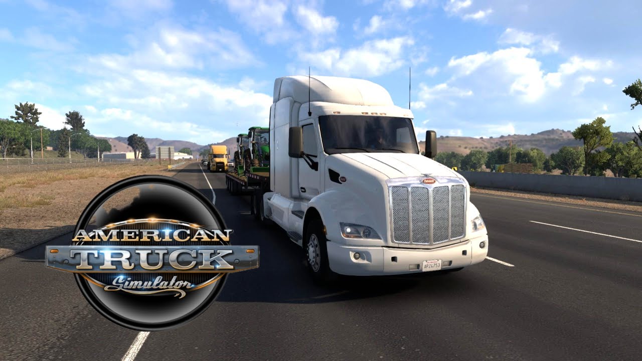 I had to drive around a helicopter on the highway in American Truck Simulator!