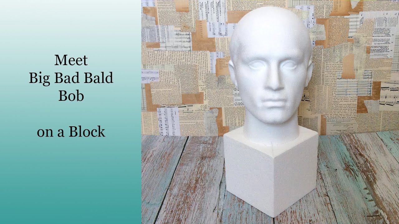 Collage Styrofoam Head project, Part 1