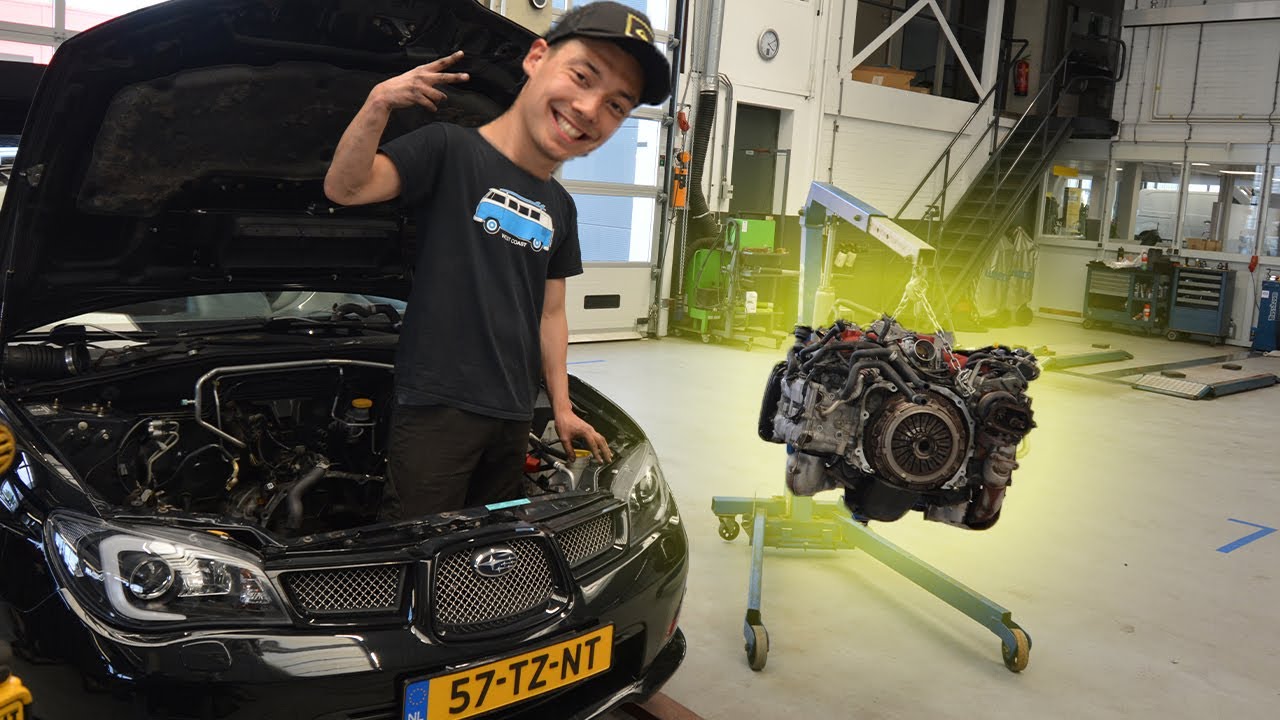 MIJN AUTO IS OFFICIEEL OVERLEDEN \\ SUBARU STI  MOTOR ER UIT HALEN