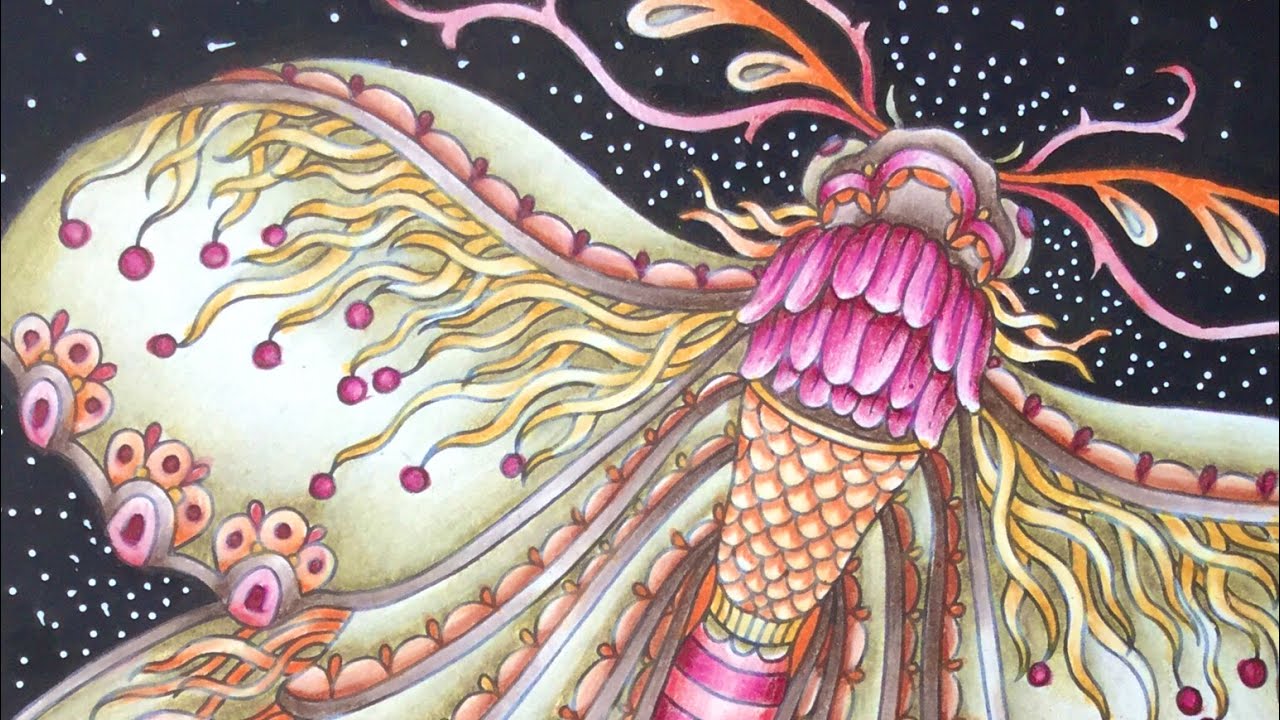 MAGICAL DAWN - MAGISK GRYNING by Hanna Karlzon - prismacolor pencils - color along