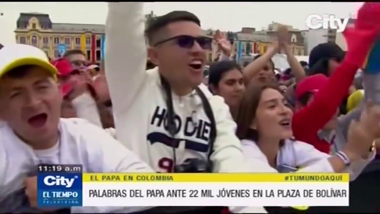 Mensaje del Papa Francisco en Bogotá a los jóvenes en su visita a Colombia