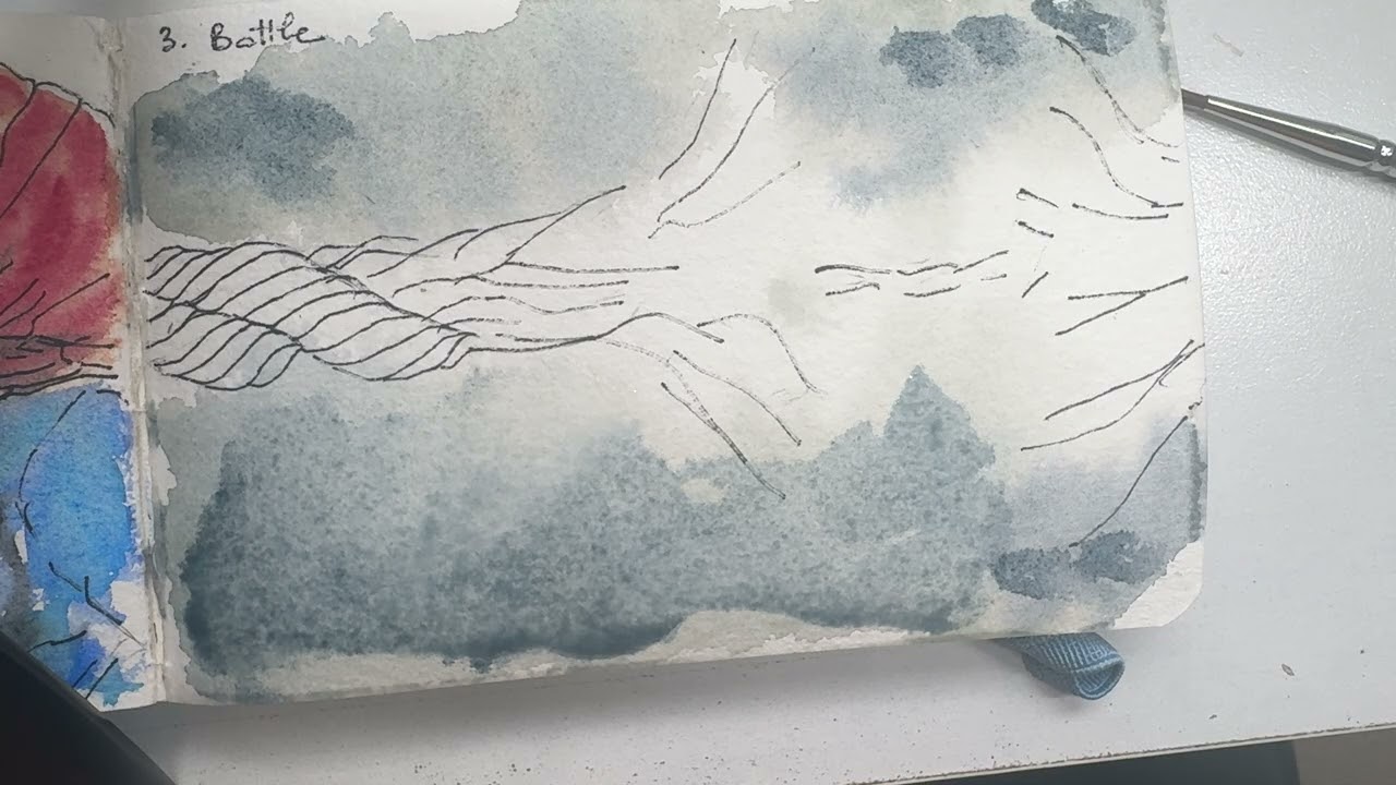 October art challenge│sketches 2 and 3