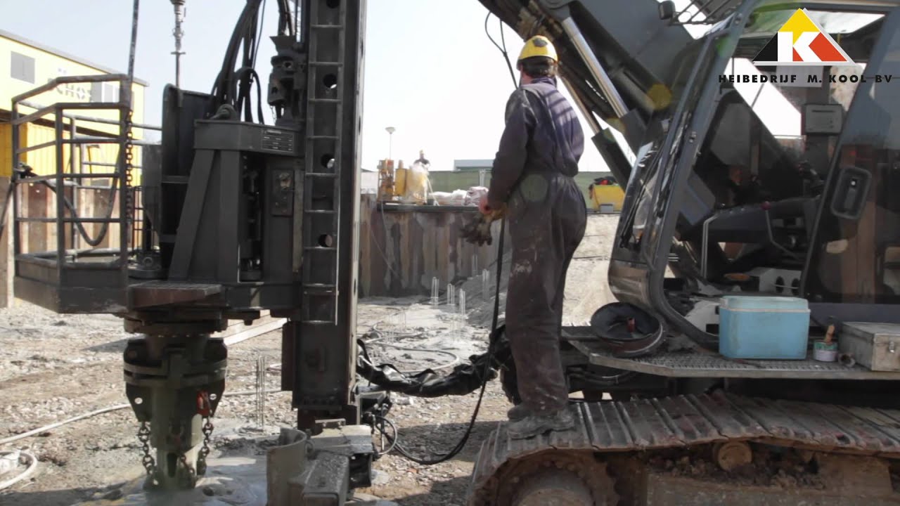 Grondverdringende boorpalen met groutinjectie