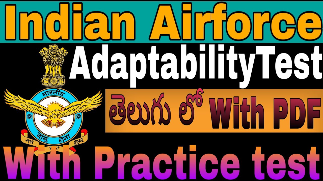 What is the Adaptability tests in telugu#Airforce Adaptability to in telugu with practice tests sets