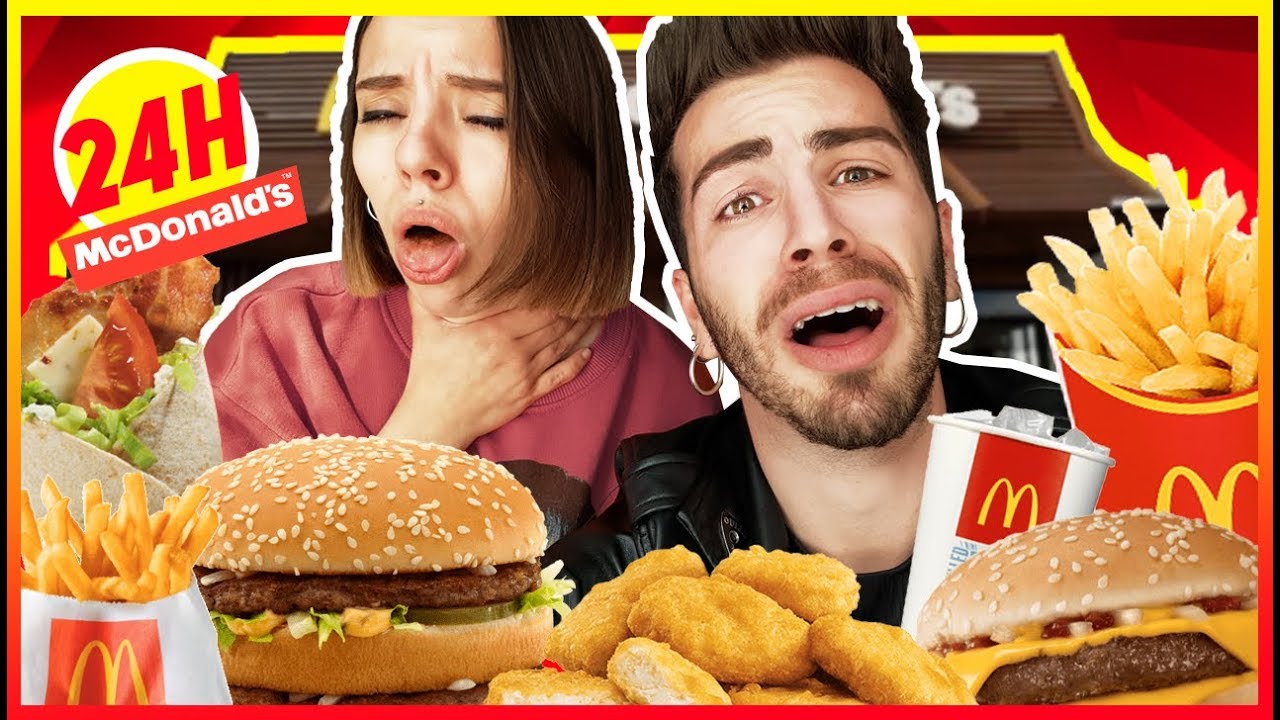 🍟🍔24h COMIENDO EN MC DONALDS🍔🍟 | MALBERT