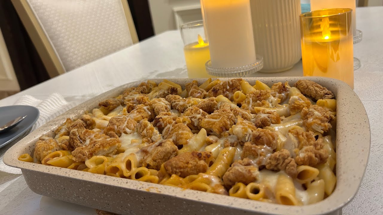 فطوري اليوم مكرونه بستربس الدجاج