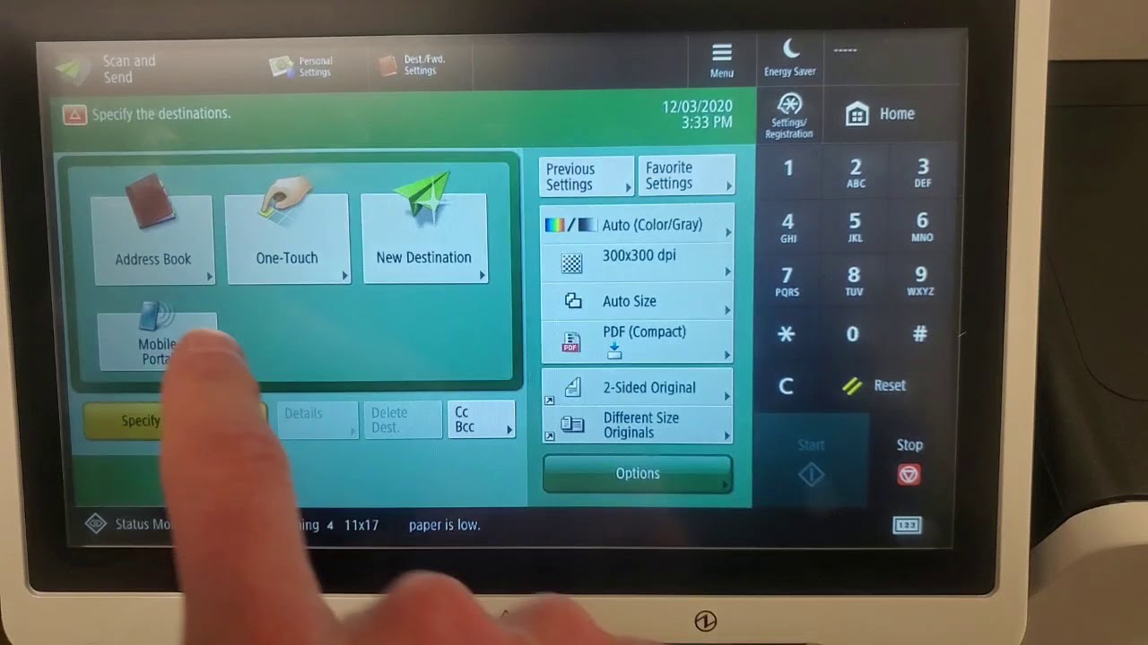 Canon DX Create a main menu shortcut