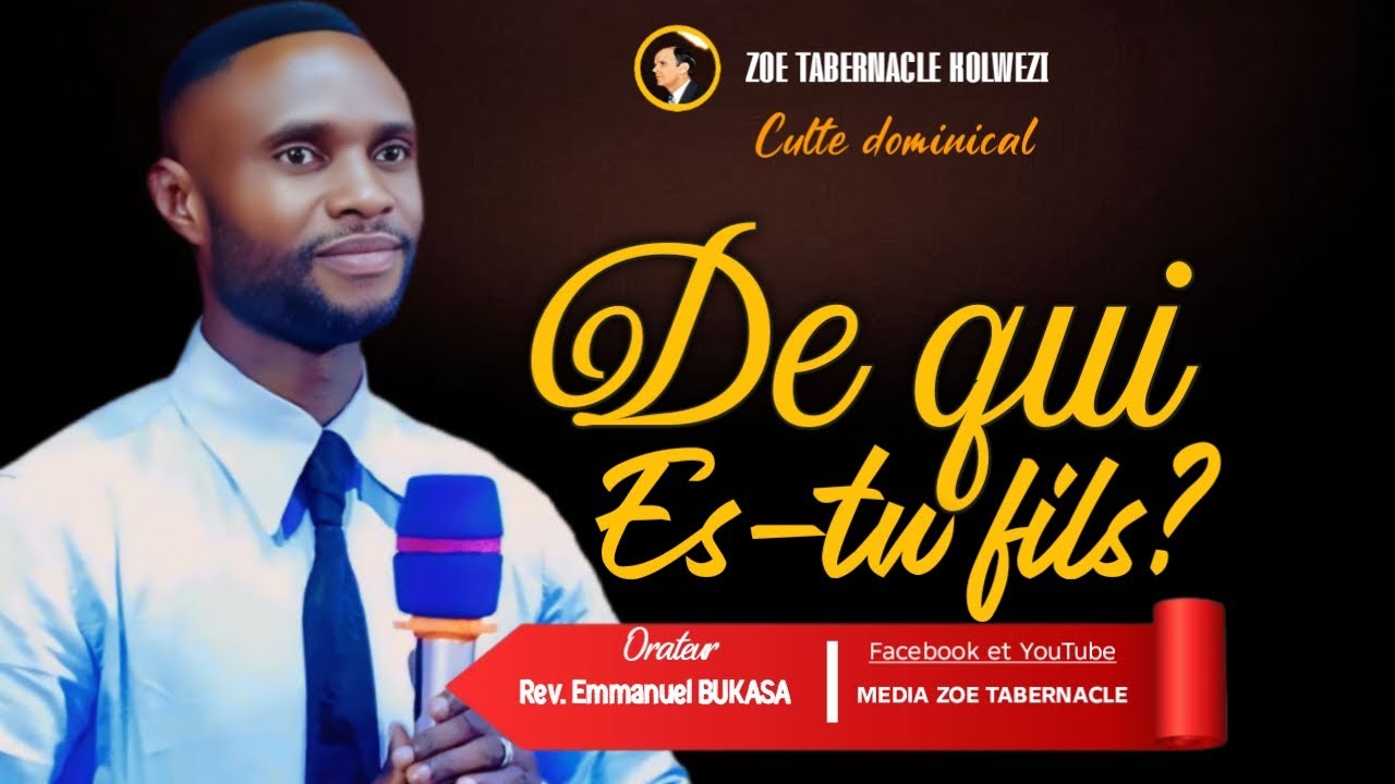 REVEREND EMMANUEL BUKASA/ LE PLACEMENT DU FILS