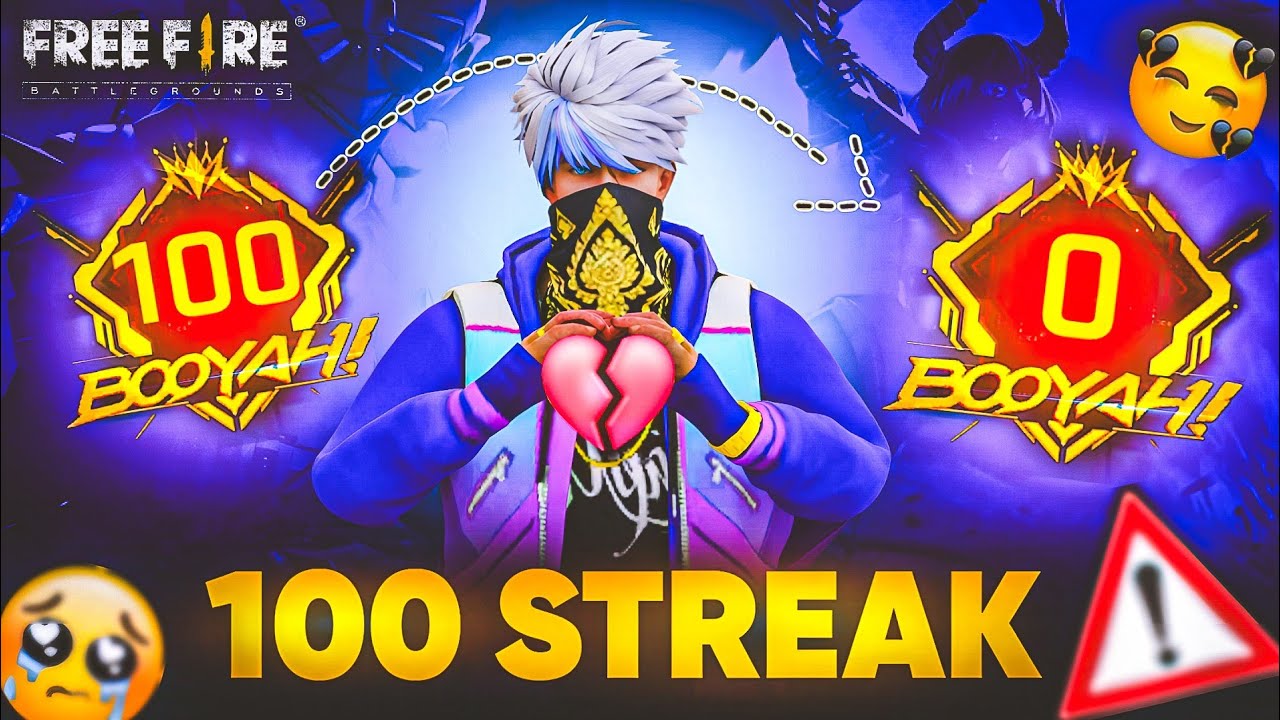 LAST PART OF 100 STREAK CHALLENGE IN FREE FIRE 🔥 GARENA FREE FIRE
