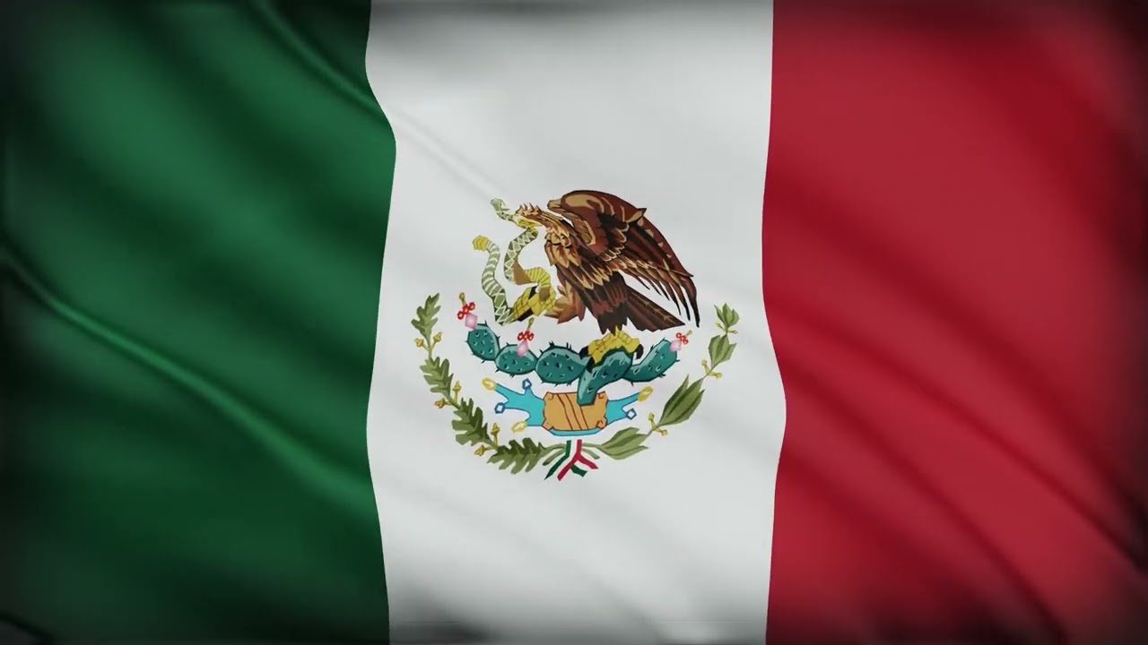 Mexico Flag Waving | Mexico Flag Background Video