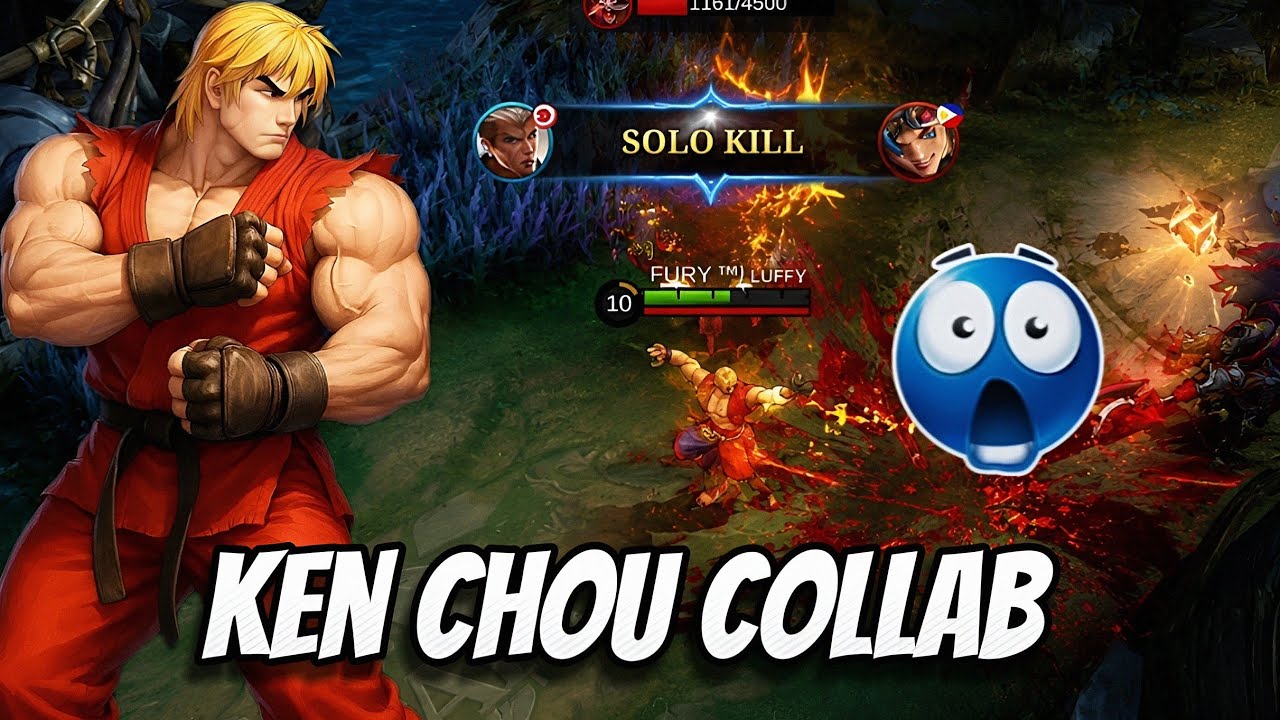 Обзор игрового процесса с новым скином Чоу Кена в Mobile Legends.