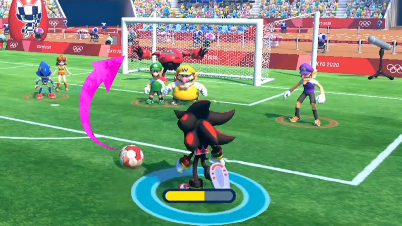 Mario & Sonic at the Olympic Games Tokyo 2020 Football - Sonic, Peach, Shadow, Daisy