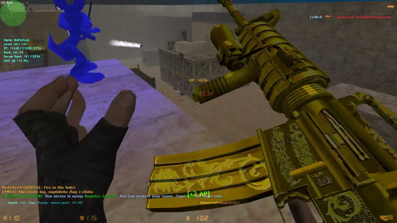 Counter-Strike 1.6  [ZM] Zombie Plague Mega|Fast SaveAP Jetpack+GoldenAK + /model  #cs #games