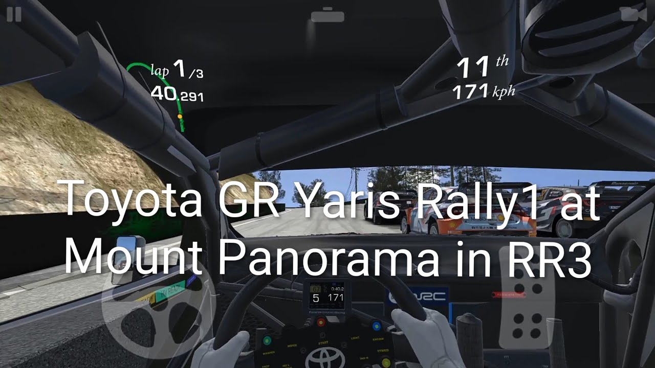 Toyota GR Yaris Rally1 at Mount Panorama in Real Racing 3 (info about the Toyota in the description)