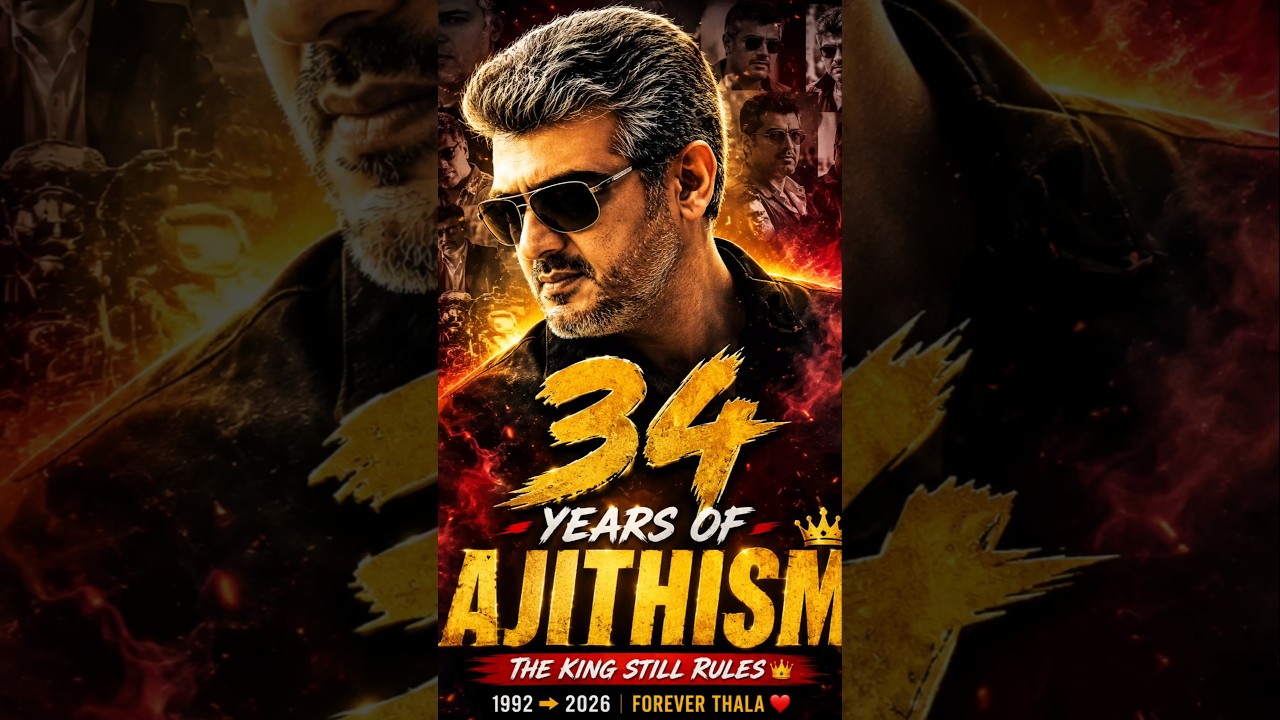 34 Years of AJITHISM 👑🔥 | The Legacy of AK ❤️&zwj;🔥 #AjithKumar #AK #Thala #Shorts