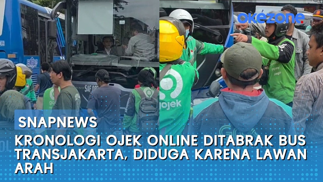Kronologi Ojek Online Ditabrak Bus Transjakarta, Diduga Karena Lawan Arah