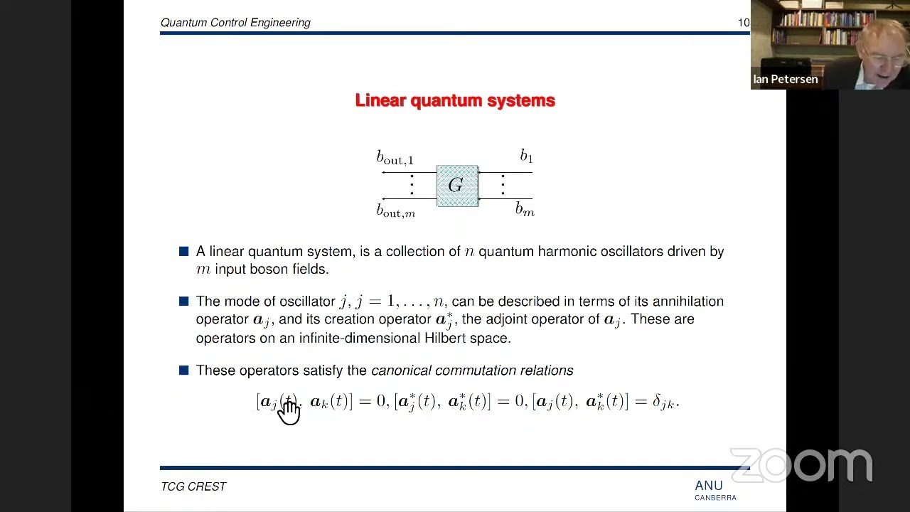 A Survey of Quantum Control Engineering: talk by Prof. Ian Petersen