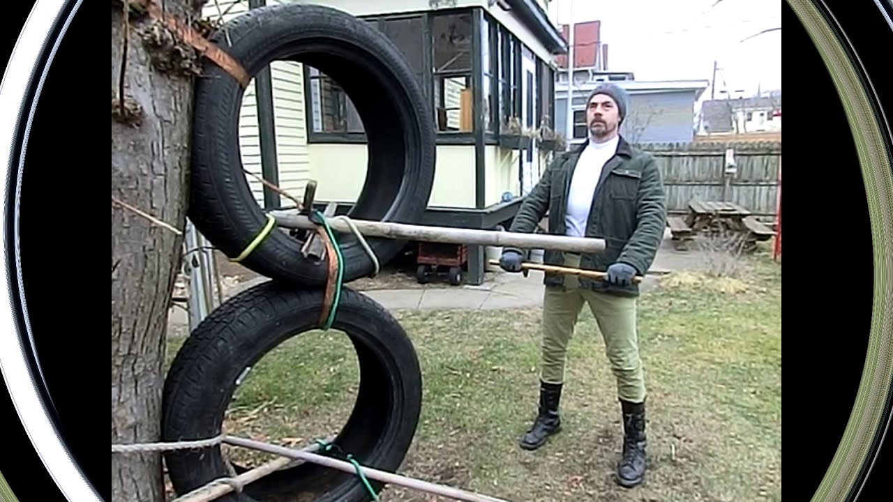 Single Stick: Backyard Tires Striking Drill