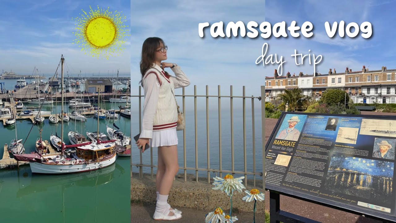 ramsgate vlog 🌻 day trip from london, seaside town, vincent van gogh residence