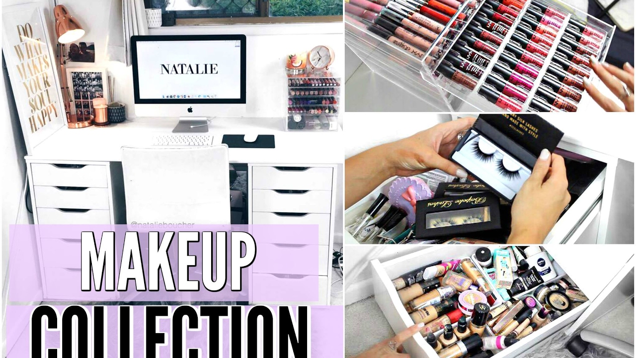 MAKEUP COLLECTION & STORAGE! (Ikea Alex Drawers)| Natalie Boucher