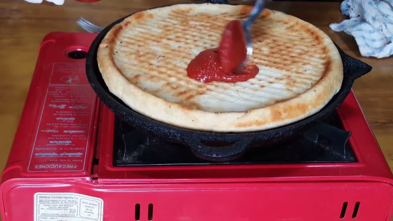 Pizza a la plancha, rápida y sabrosa.