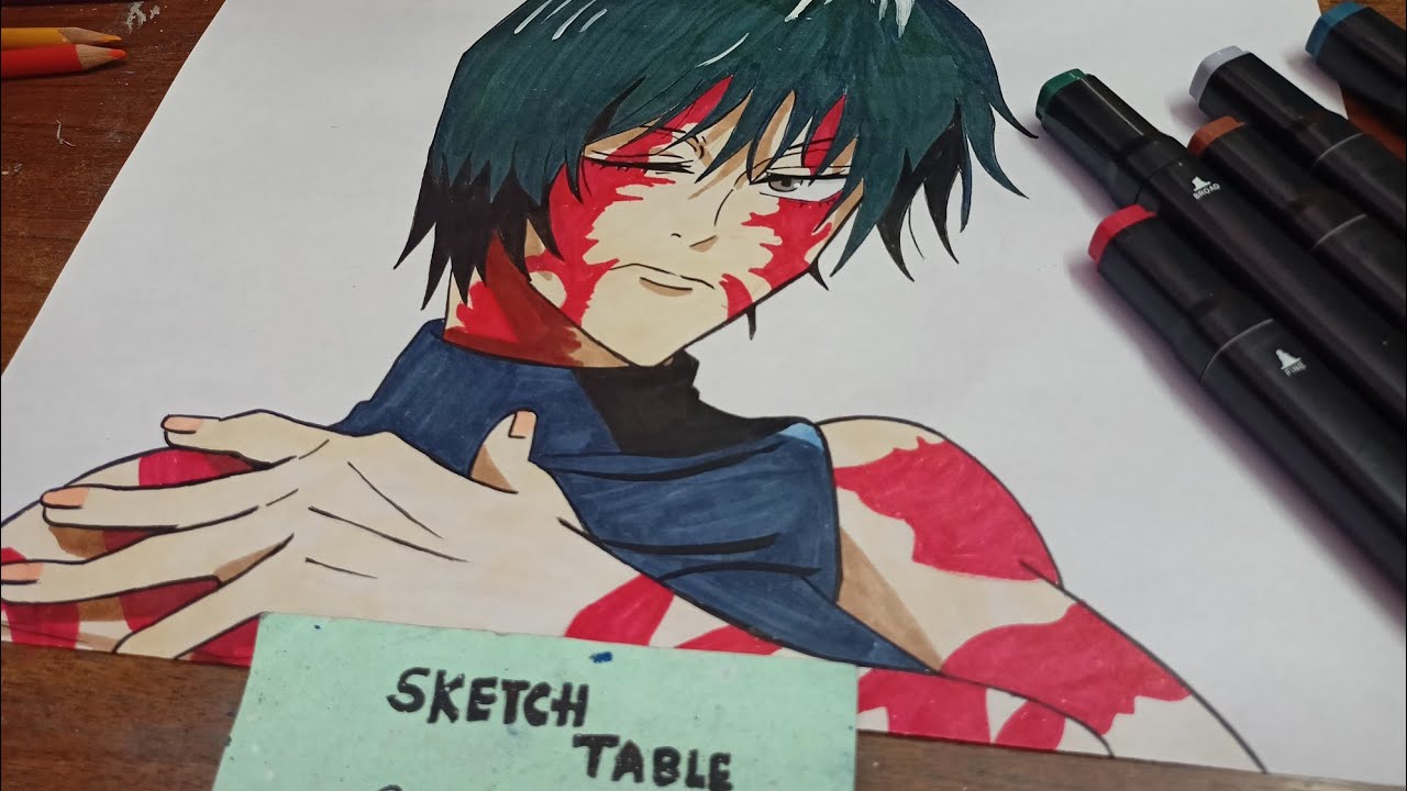 HOW TO DRAW MAKI ZENIN FROM JUJUTSU KAISEN|ONE STROKE ANIME TUTORIAL FOR BEGGINERS|STEP BY STEP 