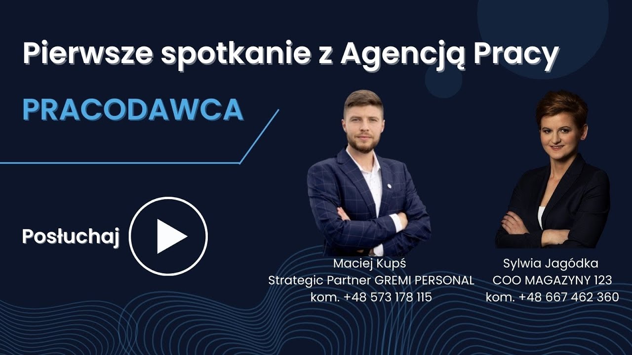 MAGAZYNY 123 i GREMI PERSONAL Pierwszy kontakt z Agencją Pracy - Pracodawca