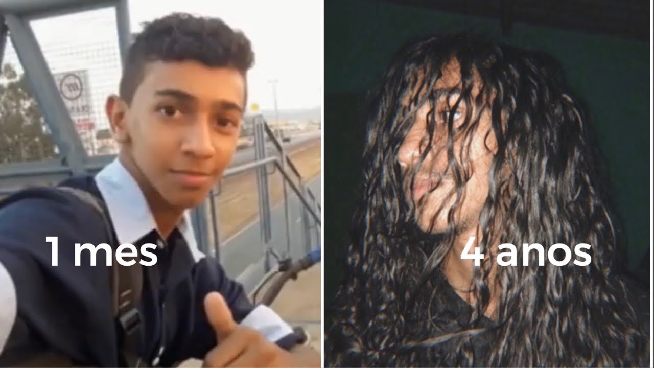 Evolução deixando cabelo crescer por 4 anos