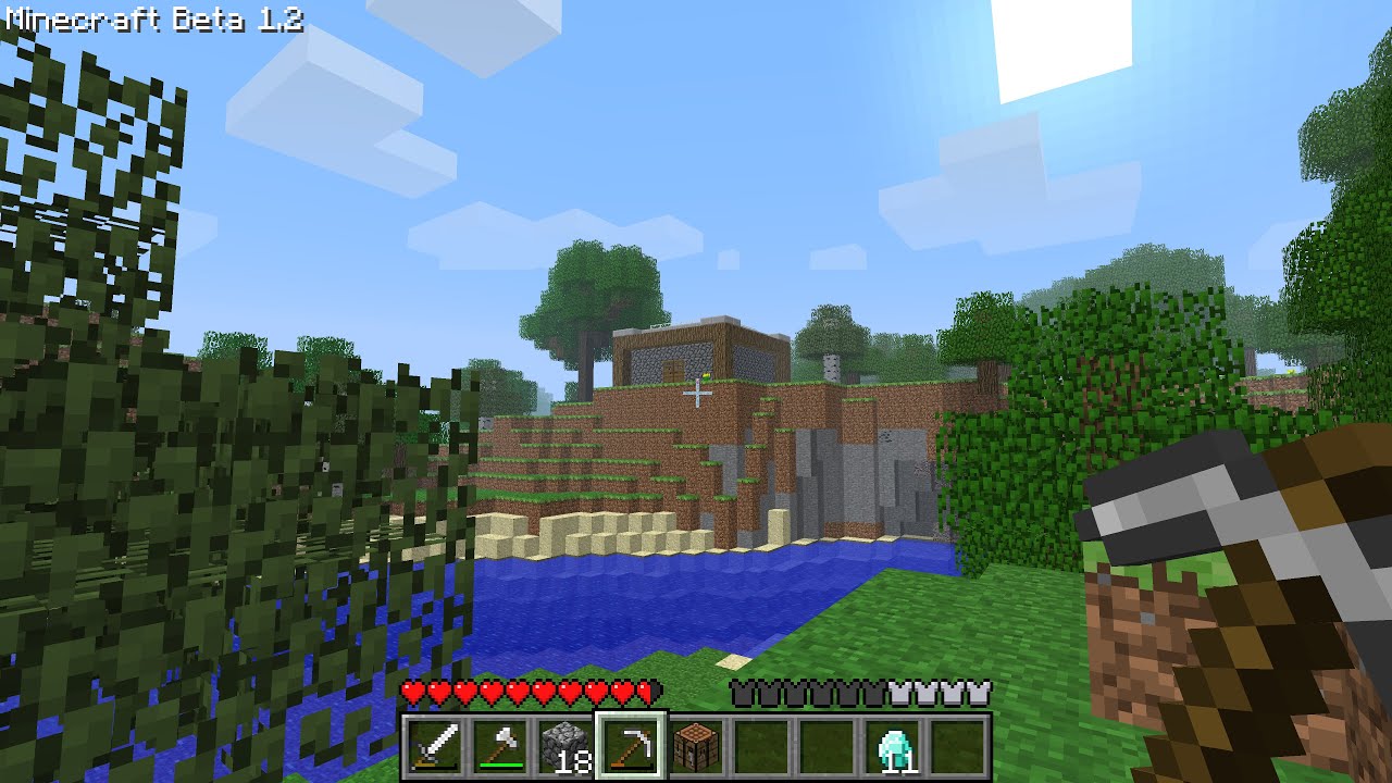 Добыча полезных ископаемых в старом Minecraft