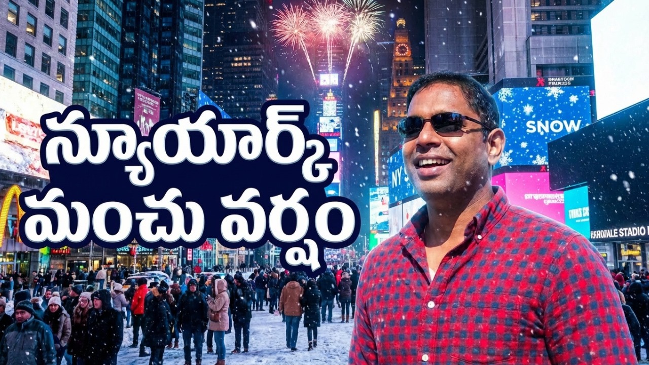 టైమ్స్ స్క్వేర్‌లో మంచు వర్షం కాని ఈ రోజు చూశారా? న్యూయార్క్ పూర్ణ అందాలు! 🎆