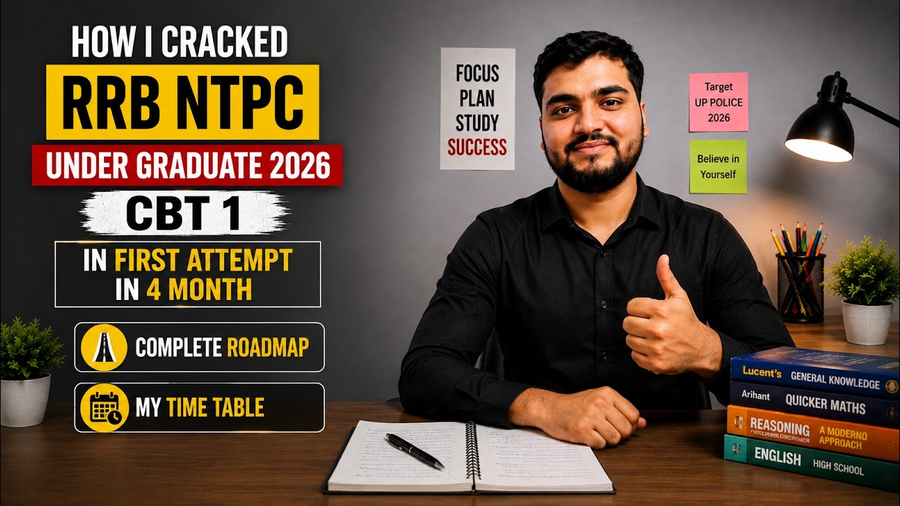 🔥 How I Cracked RRB NTPC UG 2026 in Just 4 Months! | Strategy🎯💯|