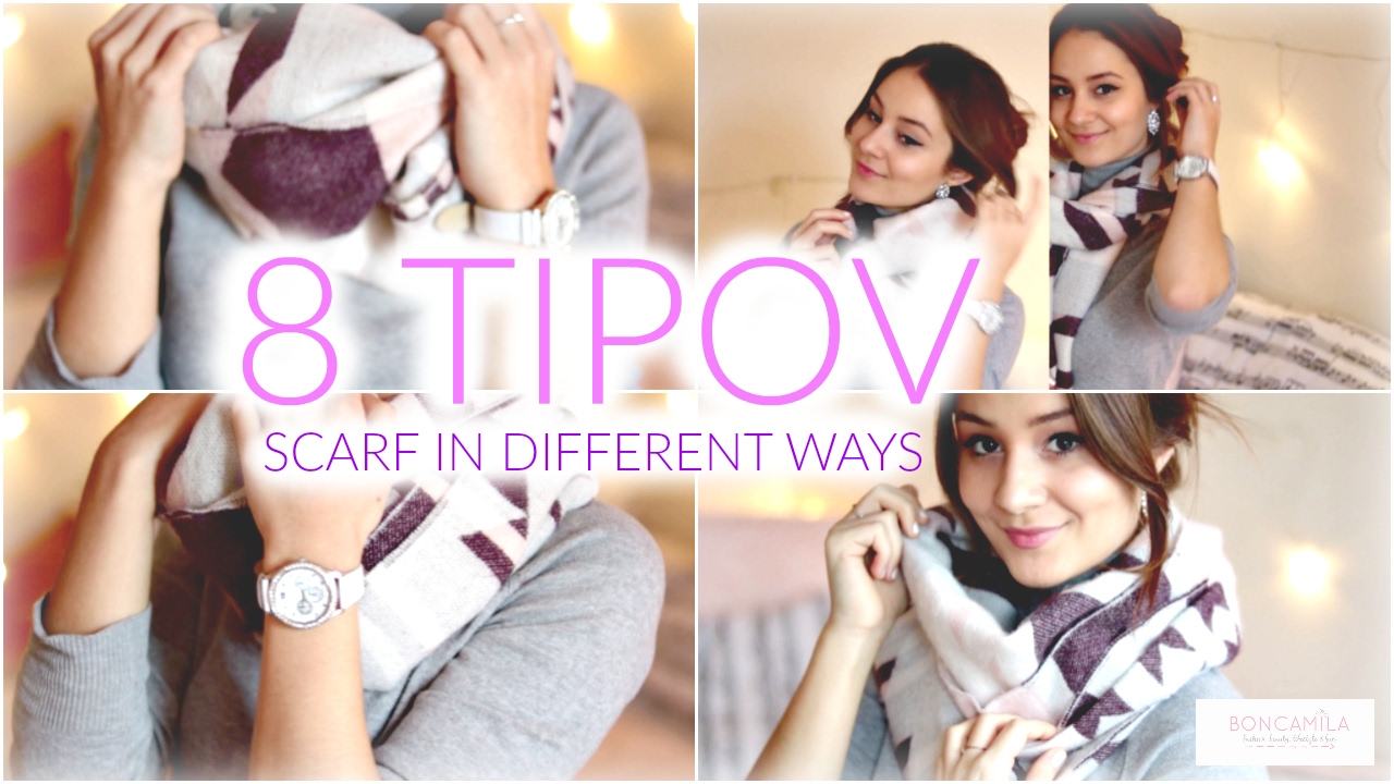 8 TIPOV - Ako nosiť MAXI ŠÁL  | How to style a scarf | Boncamila ♡