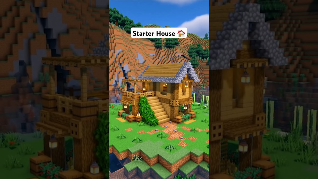 Minecraft Survival STARTER House Tutorial 🏠 