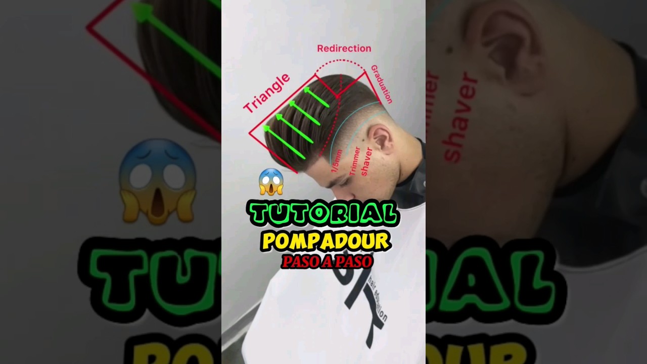 Este barbero nos enseña la manera correcta de como realizar un corte POMPADOUR✂️ @salar_khorramipour